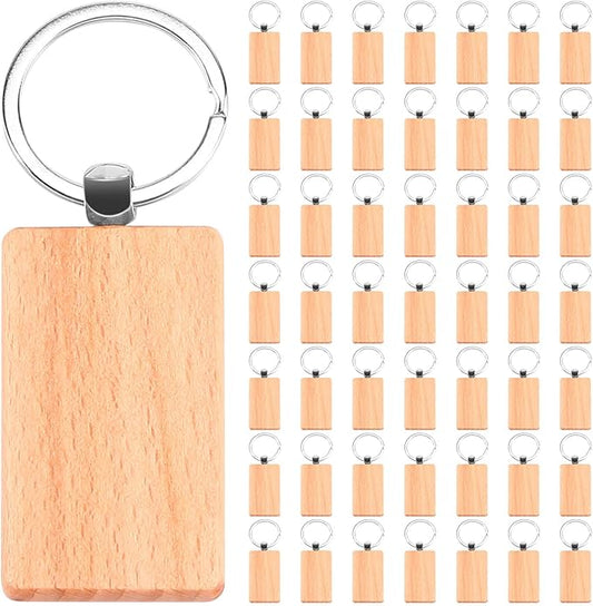 Engraved wooden keyring