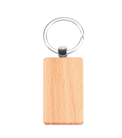 Engraved wooden keyring