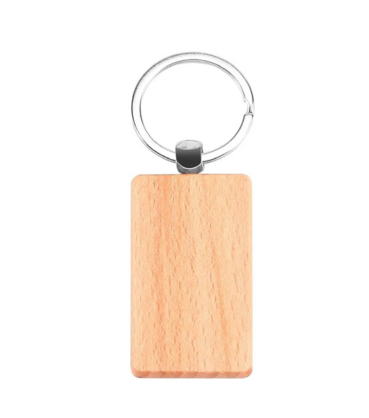 Engraved wooden keyring